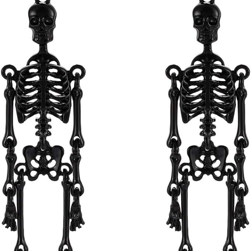 Halloween Skeleton Earrings Spooky Skull Skeleton Dangle Earrings for Women Cost